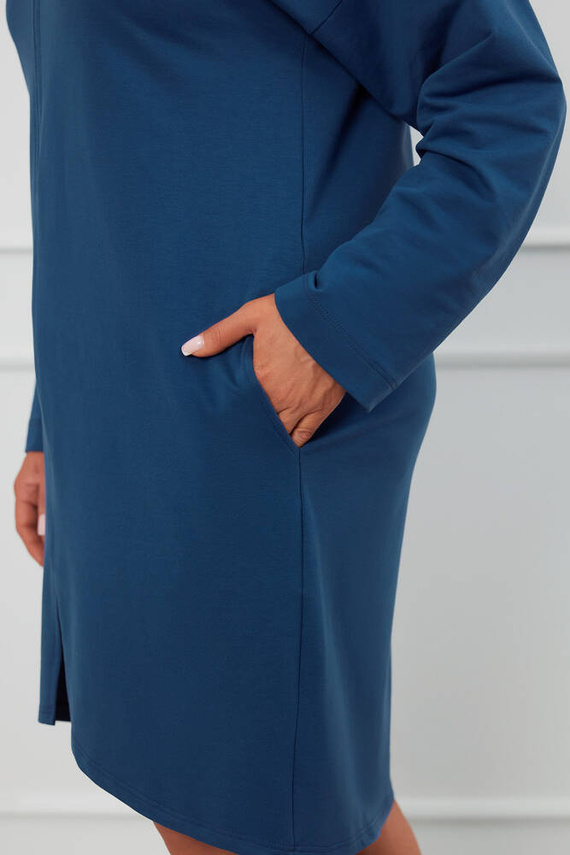 Grafi Dámský župan na zip Italian Fashion - denim