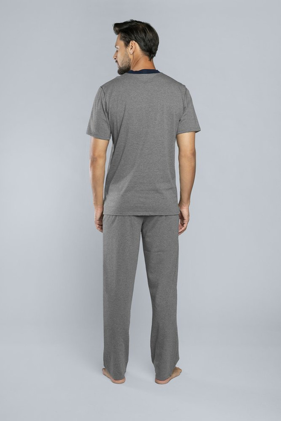 Profit Pánské pyžamo s krátkým rukávem a dlouhými kalhotami Italian Fashion -¶r.melange