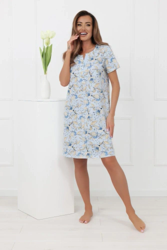 Dámská noční košile CELOZJA Italian Fashion bavlněná polokošile s krátkým rukávem