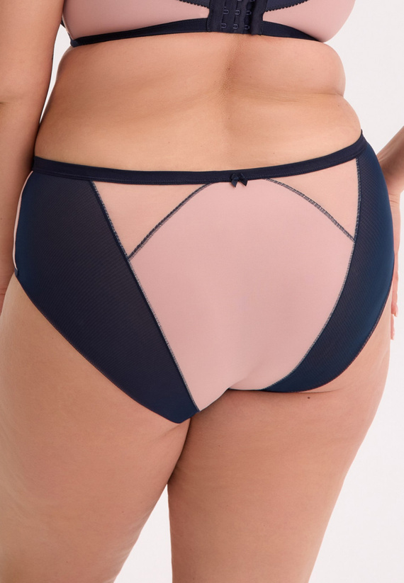 Tanga Aina GFP 1273 Gaia – Elegantní krajka, elastický tyl, komfort, tmavě modré
