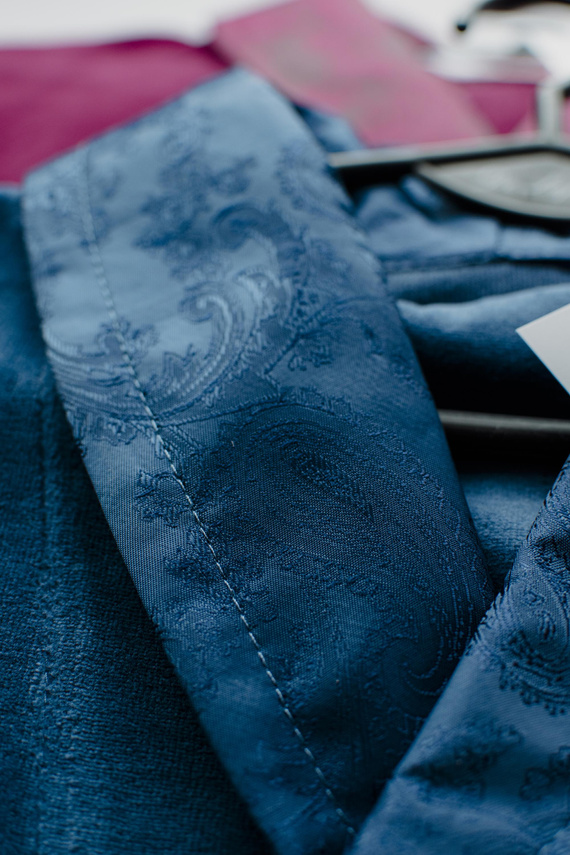 866 Noble Pánský velurový župan De Lafense - krátký, elegantní, bavlna - denim