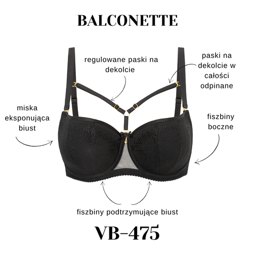Vena VB-475 balconette K10 – podprsenka s pásky, tvarující dekolt