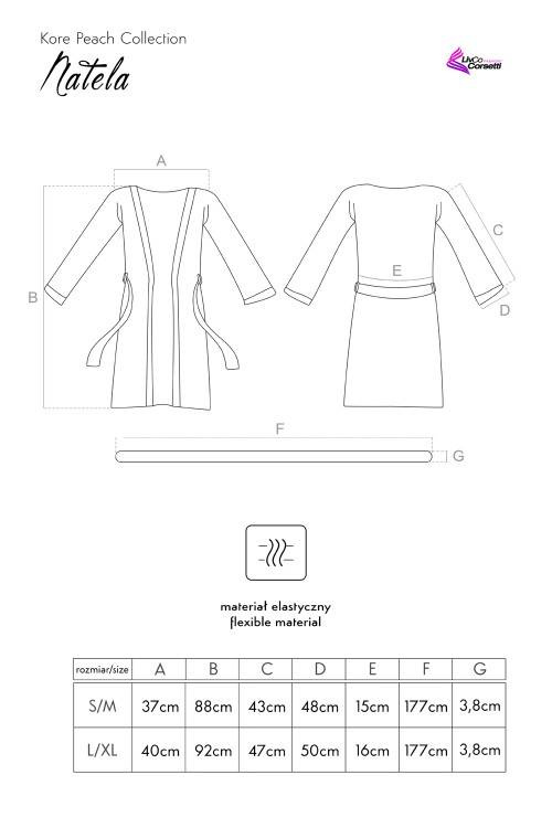 Natela LC 90381-1 Kore Peach Collection Dámský župan LivCo Corsetti