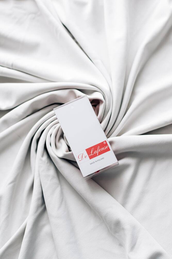 221 Šifonový podvazek De Lafense - světle modrý