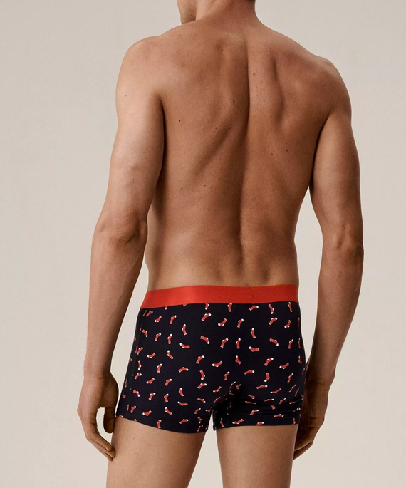 Boxerky 2GMH-027/25 Atlantic navy blue - pánské bavlněné boxerky ve vánoční krabici