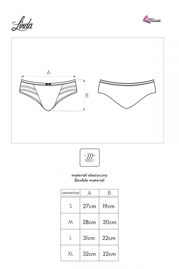 Linda LC 6064 LivCo Corsetti Fashion dámské kalhotky - bílé