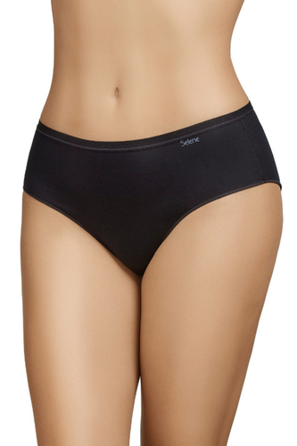 Figi wysokie Selene 401 czarne bawełniane 2-pack wygodny wysoki stan
