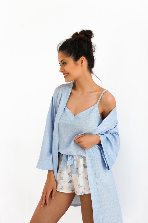 Dámský župan Felicia Sensis - modrý melír