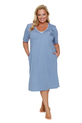 7263 Koszula Nocna Plus Size Doctor Nap - sky blue