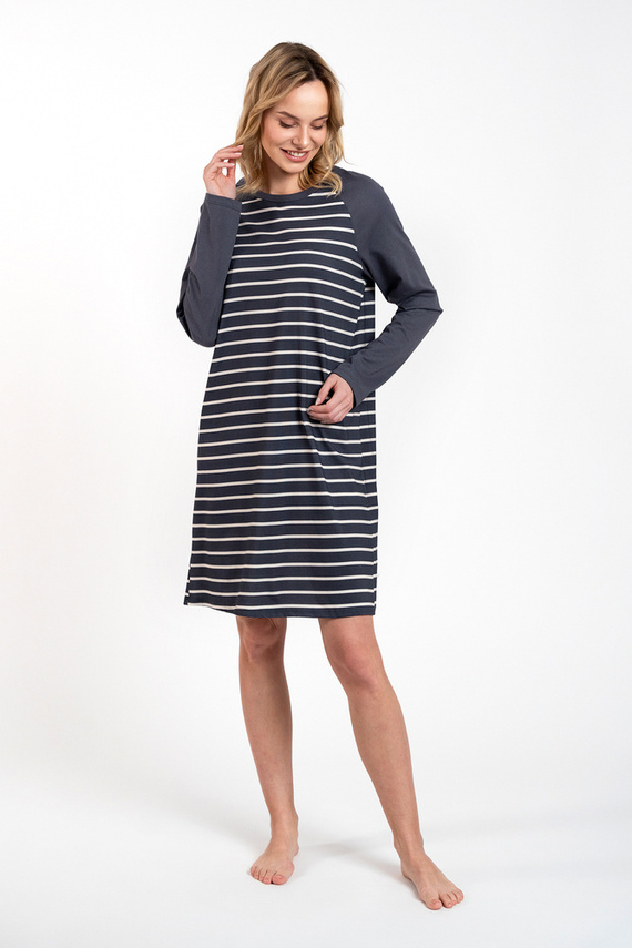 Noční košile Oda Italian Fashion - grafitový potisk