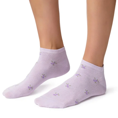 Stopki damskie Steven 114 Summer bawełniane cienkie do sneakersů světle fialové 171