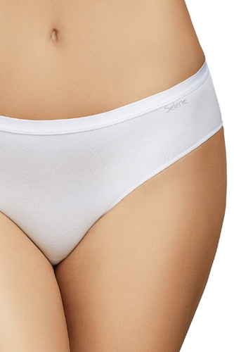 Figi bikini Selene 400 bílá 2ks bavlněné hladké klasické