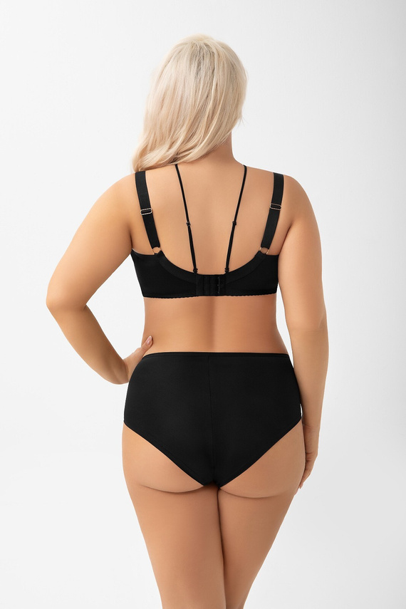 Gorsenia Vida K964 - Měkká podprsenka s kosticí, silné zvedání poprsí a nabírání, krajka, velké velikosti