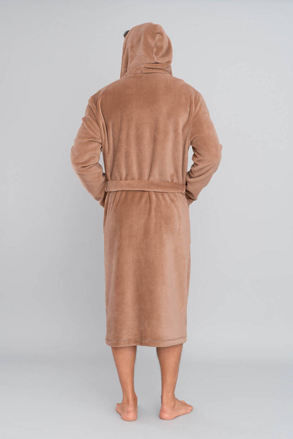 Mimas Pánský župan s kapucí Italian Fashion- camel