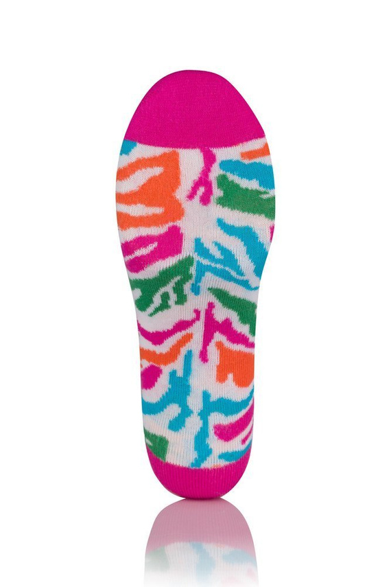 S118S Zebra Ponožky nohy Italian Fashion - amarantový potisk