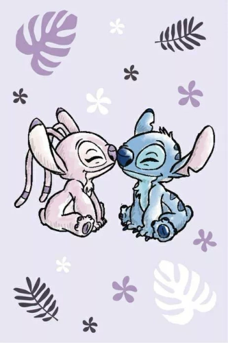 Dětská fleecová deka Lilo and Stitch Jerry Fabrics | Mikrovlákno, měkké a lehké