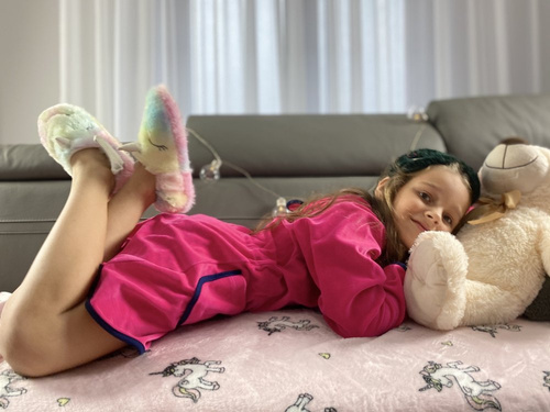 374 / 375 Desiree Dětský župan - malinový