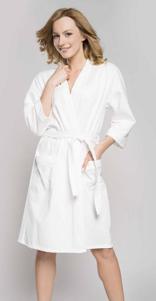 Kalia Dámský župan s 3/4 rukávy Italian Fashion - růžový