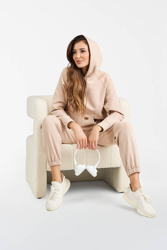 Viva Dámská mikina s kapucí Fashion - béžová