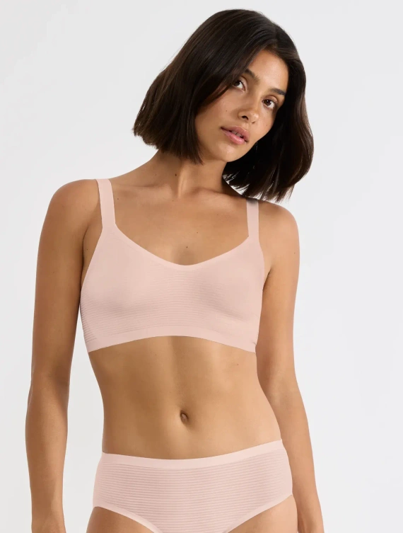 Bralette sloggi ZERO Feel Air bezešvá, lehká, prodyšná cherry pink