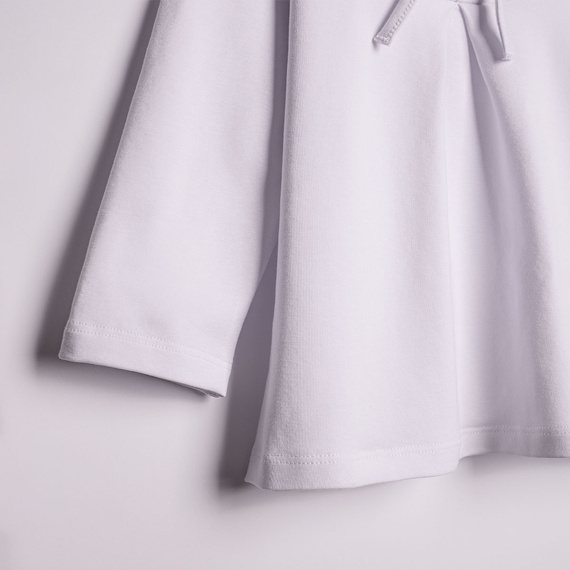 Dívčí halenka Nicol 220139 bavlna dlouhý rukáv elegantní bílá