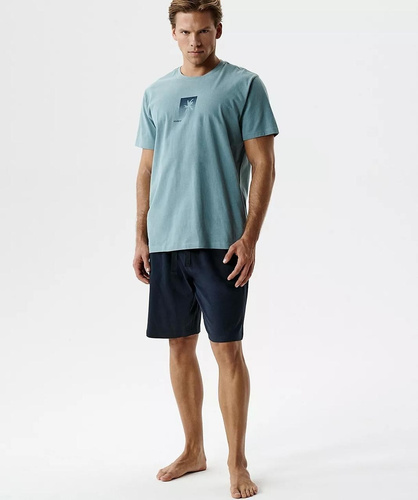 NMP-398 Letní Pánské Pyžamo 100 % Bavlna Peach