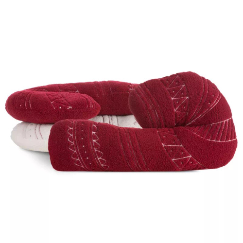 Chp 07APVánoční polštářek od Eurofirany 27x46 - cukrová třtina, imitace pohanky, červená s bílou barvou