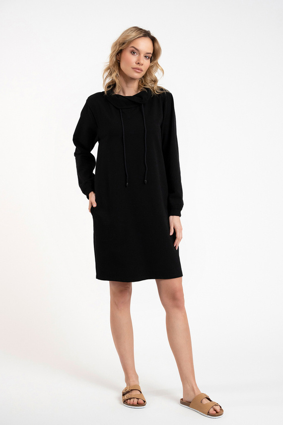 Dámská tunika s dlouhým rukávem Malmo Italian Fashion - černá