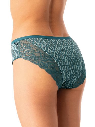 Dámské bavlněné kalhotky Key LPC 512 zeleno-růžové - sada 2 ks v krabičce, pohodlný střih