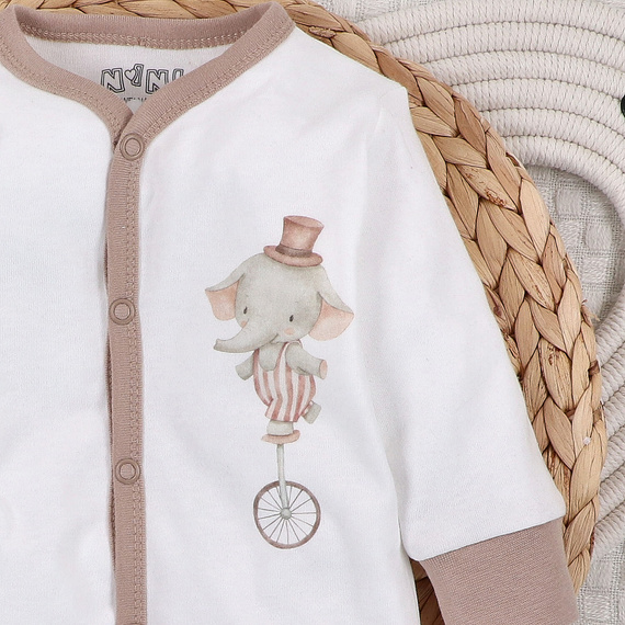 ABN-5586 Circus Baby Pajac Nini - 100% organická bavlna, antialergenní, polská výroba