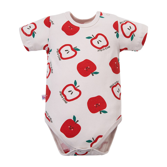 Kojenecké body Eevi Snack Time krátký rukáv bavlna pohodlné