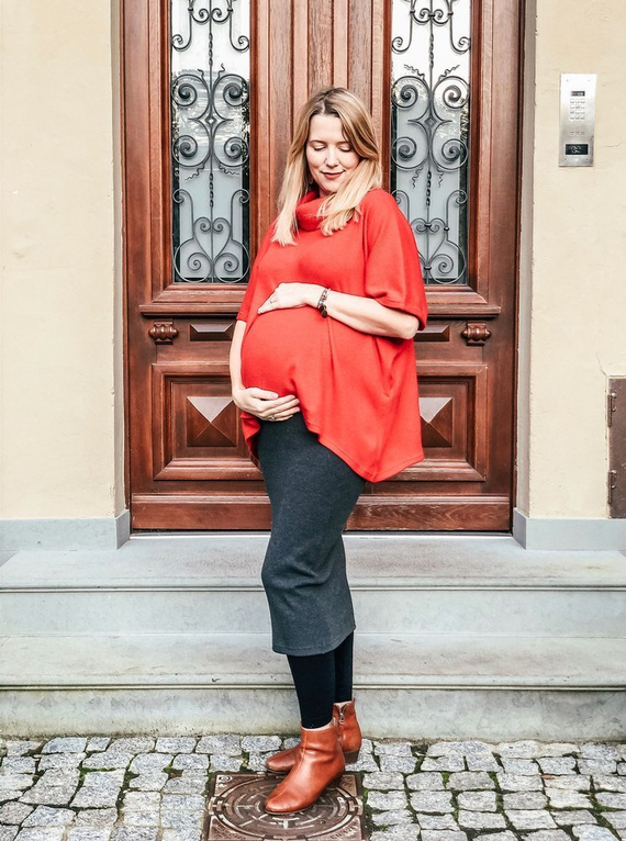 ECO Spódnica midi tuba Cool mama burgund