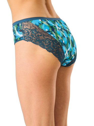 Dámské kalhotky Key LPC 572 midi bikini bavlněné s krajkou – 2 ks