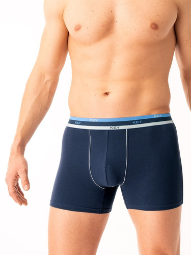 Pánské boxerky Key MXH 277 navy blue - bavlněné, pohodlné a prodyšné