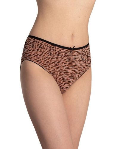 Dámské bavlněné kalhotky Lama L-122 BI-67 – bikini 3 ks panter/černé/zebra