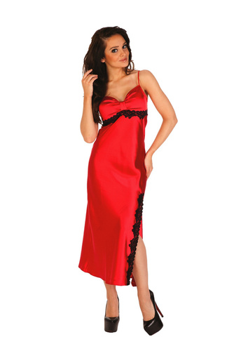 926 Kleoree Dlouhá noční košile De Lafense - červená