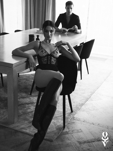 Body Obsessive Vila Blanes Teddy černé-bežové s kosticemi