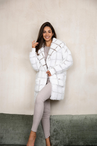 Sensis Delphine Cardigan - bíle pruhovaný