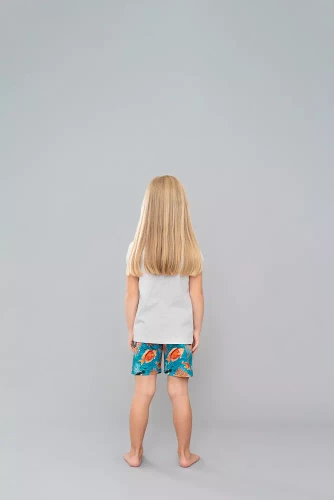 Oceania Dívčí pyžamo Italian Fashion - melanž/potisk