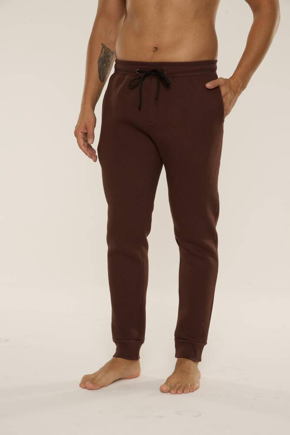 813 Indigo Pánská tepláková souprava De Lafense - čokoládová