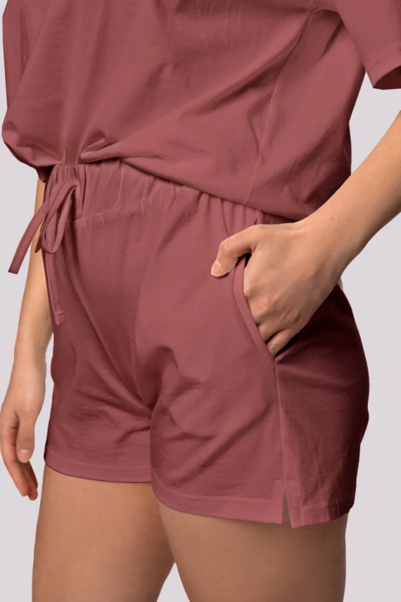 Bliss dámské pyžamo s krátkým rukávem Mona cherry