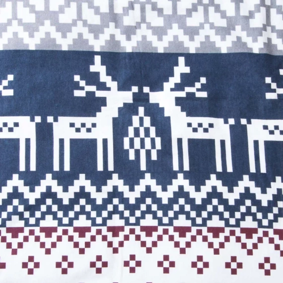 31515/1 Vánoční flanelové povlečení Flanelove Darymex bordó námořnická modrá - sada 100% bavlna, hřejivá a měkká