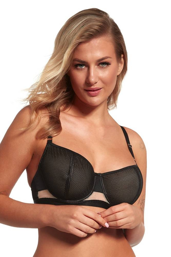 2351 Měkká podprsenka Maxi Lupoline - černá béžová