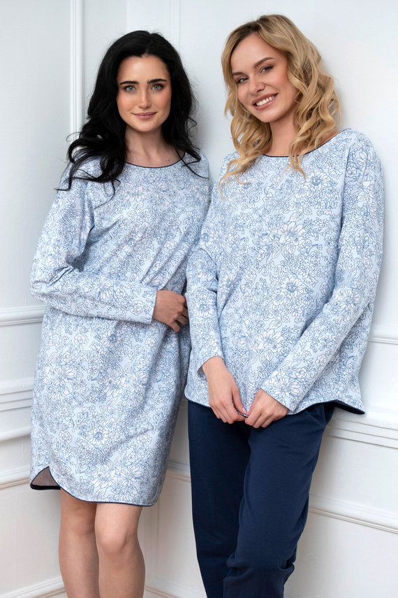 Noční košile Gracjela Italian Fashion - modrý potisk