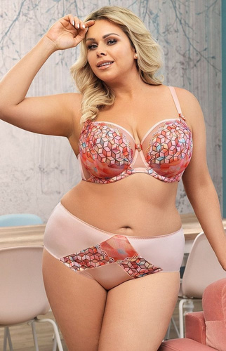 K 558 Duhová měkká podprsenka Gorsenia - broskvová