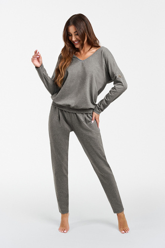 Karina Dámská souprava s dlouhým rukávem, kalhoty Italian Fashion -¶r. melange