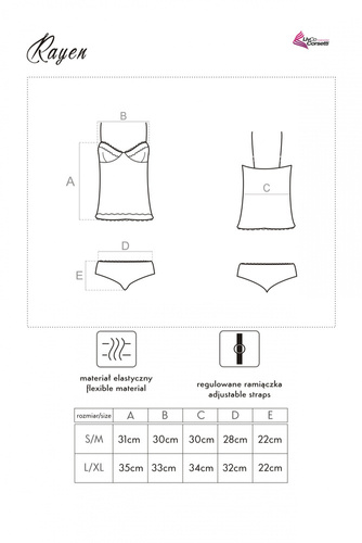 Rayen LC 90020 Dámský dvoudílný set LivCo Corsetti Fashion