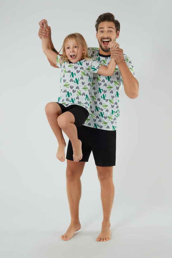 Picos Pánské pyžamo Italian Fashion - potisk/černá barva