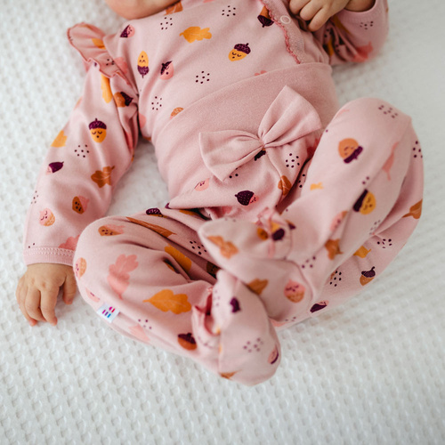 Dětský polospánek Fluffy Tails Eevi- růžový, bavlna s mašlí