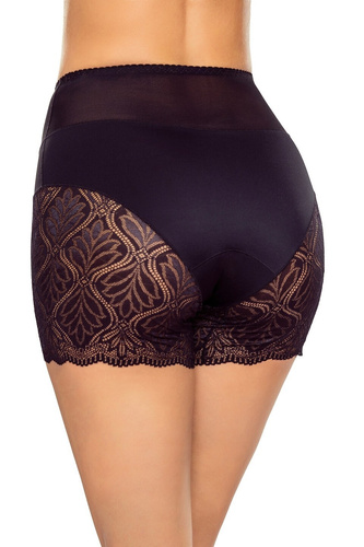 Eldar Vida černá - tvarující kalhotky, vysoký střih, krajkové nohavičky, mikrovlákno